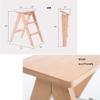 BABYCE Foldable Step Stool Step Ladder Folding Walker Stool / 3 Step Ladder, Wooden Dining Chair Flower Sponge Chair Stair Chair Extended Bar Stool At Home Garden Tool Heavy Duty Max. 200 Kg view 2