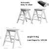 BABYCE Foldable Step Stool Step Ladder/Ladder/Folding Chair with 3 Steps, Wooden Staircase Extended Gray Sponge Seat High Stool At Home Garden Tools Height 65cm Heavy Duty Max. 120 Kg (Size : Wood) view 2