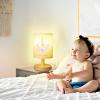 VIHOSE Unicorn Kids Table Lamp for Bedroom Kids Bedside Lamp with Linen Wooden Nightstand Cartoon Nursery Lampshade for Girls Boys Living Room view 2