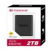 Transcend ESD270 2TB External SSD for iPhone16/15/iPad/Mac/Windows/Android, PC/Laptop/Tablet/TV/Game Console, Portable SSD with One Touch Back up, One-Time Password Unlock, Type A &Type C Cables view 2