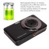 1080P Digital Camera for Photography, 2.7in Screen 48MP Vlogging Camera with SD Card, 8X Zoom Portable Digital Camera, with Wrist Strap and Fill Light for Traveling view 3