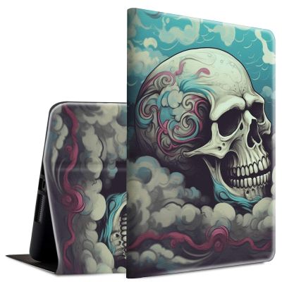 BFSEROBJ for All-New Fire Max 11 Case 13th Generation Lightweight Smart Case PU Leather Adjustable Stand Protective Cover with Auto Wake/Sleep Cover for Amazon Fire Max 11 inch 2023 - Skull