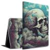BFSEROBJ for All-New Fire Max 11 Case 13th Generation Lightweight Smart Case PU Leather Adjustable Stand Protective Cover with Auto Wake/Sleep Cover for Amazon Fire Max 11 inch 2023 - Skull view 1