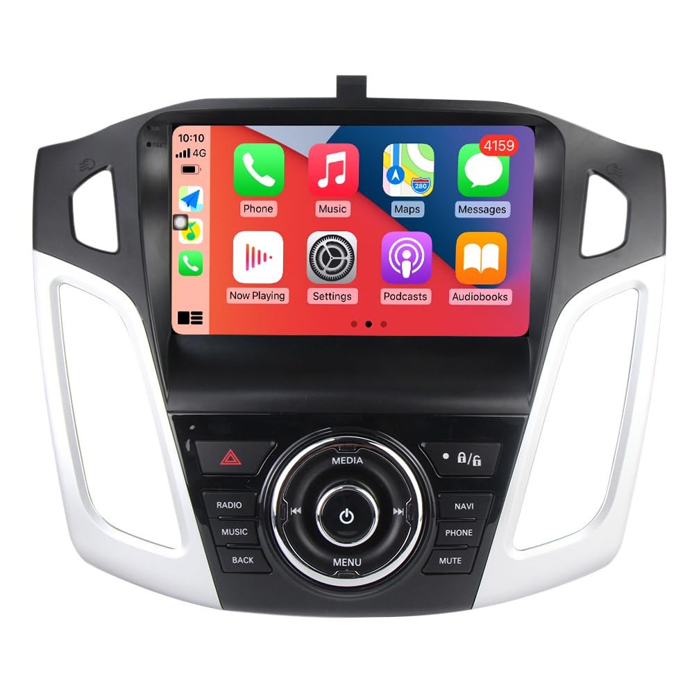 Android Radio Stereo for Ford Focus 3 2011-2019, Biorunn 9 Inch Octa Core GPS Navi Wireless Car-Play Android Auto Head Unit IPS Touch Screen FM AM RDS Radio DSP, 3GB RAM 32GB ROM
