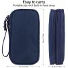 JIAKAI Travel Cable Organizer Electronics Accessories Bag for Charger, Phone, memory card,Travel Gadget Bag-Blue view 2