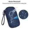 JIAKAI Travel Cable Organizer Electronics Accessories Bag for Charger, Phone, memory card,Travel Gadget Bag-Blue view 3