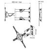TV Wall Bracket TV Bracket Universal Stand Mount 40inch Wall Adjustable Rotate Left and Right Harness Management Level Adjustment Stretch Before and After Three-arm Structure Design view 4