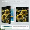 Case for Amazon Fire Max 11 (13th Generation, 2023 Release) PU Leather Slim Lightweight Multiple Angles Stand Smart Cover with Auto Wake/Sleep for Fire 11 Max Tablet,Sunflower Butterflies view 3