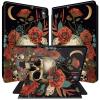 BPQOJB for All-New Fire Max 11 Case 13th Generation 11 inch 2023 Release 360 Degree Rotating PU Leather Smart Cover with Auto Wake/Sleep - Red Fowers Skull view 1