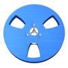 1/4 5 Inch Empty Tape Reel, 3 Hole Empty Take Up Reel to Reel for Tape Players, Aluminum Alloy Universal Open Reel Sound Tape Empty Reel (Blue) view 1