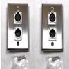 (2) Two Double XLR Single Wall Plates w/Neutrik Male + Female Stainless Steel view 1