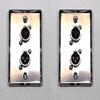 (2) Two Double XLR Single Wall Plates w/Neutrik Male + Female Stainless Steel view 2