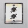 (2) Two Double XLR Single Wall Plates w/Neutrik Male + Female Stainless Steel view 4