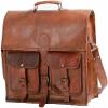 100% Leather Messenger Bag for Laptop Handmade Briefcase Satchel Mens Crossbody Bag (13x17x5 Inches) view 1