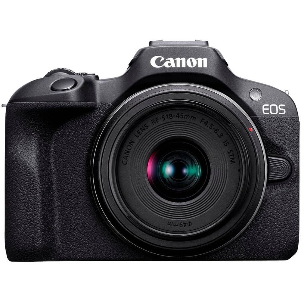 Canon EOS R100 RF-S18-45mm F4.5-6.3 is STM & RF-S55-210mm F5-7.1 is STM Lens Kit, (Renewed) Black