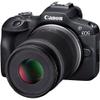 Canon EOS R100 RF-S18-45mm F4.5-6.3 is STM & RF-S55-210mm F5-7.1 is STM Lens Kit, (Renewed) Black view 2