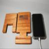Mahogany Stand fpr KIndle/Phone/Video Calling/Compact Tablet Stand- American Flag Engraved one on side. (Email Us Your Logo or Name And We Can Engrave!) view 3
