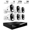 Night Owl 2-Way Audio 12 Channel DVR Video Home Security Camera System with (6) Wired 2K HD Indoor/Outdoor Deterrence Cameras and 2TB Hard Drive (Add up to 4 More Wired and 4 Wi-Fi Cameras) (6 Camera) view 2