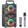 Bluetooth Speakers, 60W Portable Wireless Loud Outdoor Home Party Bluetooth Speaker with Subwoofer, FM Radio, LED Colorful Lights, Microphone, Remote and Big Powerful Stereo Deep Bass Sound Boombox view 1