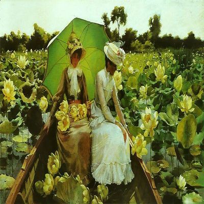 Charles Courtney Curran : Water Lilies : 1861 : Archival Quality Art Print