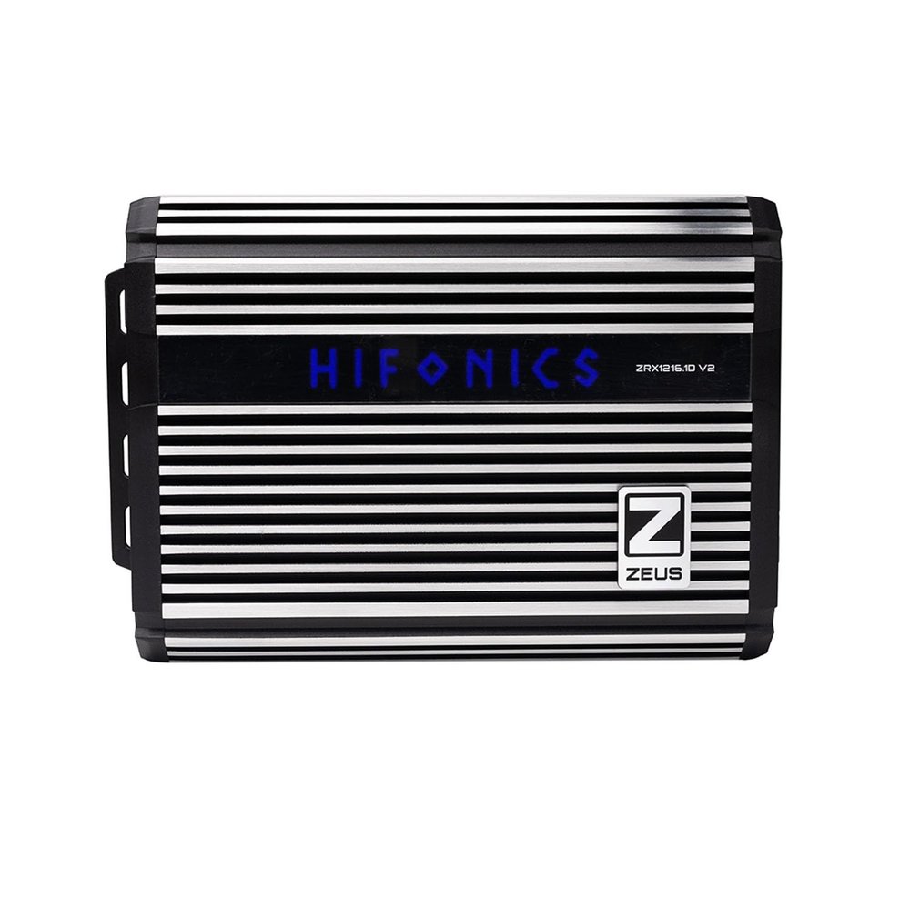 Hifonics ZRX1216.1DV2 Zeus ZRX V2 1200W Class D Mono Amplifier - Compact, Efficient, Advanced Cooling, Customizable Sound, Universal Fit
