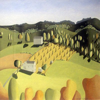 Sheaves of Corn : 1931 : Grant Wood : Archival Quality Art Print