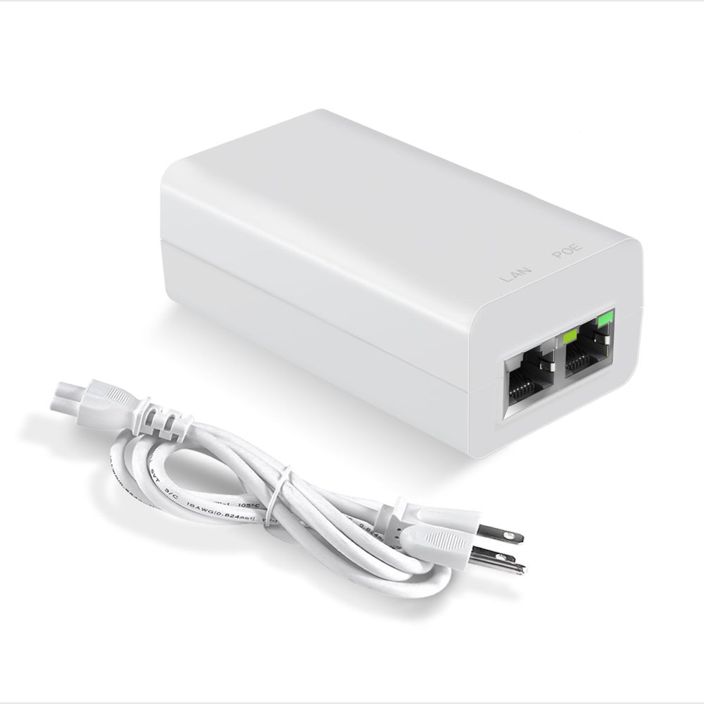 EN15G-24-3 Gigabit PoE Injector, 24V 15W, Single Port PoE Power Injector for IP Camera, Wireless Access Point, IP Phones