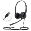Yealink UH34 USB Headset with Mic,Stereo Wired Headphones with Noise Cancelling Microphone,Teams Certified,Professional Work Headphones for VoIP Phone PC Computer Call Center Office view 1
