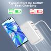 QiSa Portable Charger, Power Bank, 16000mAh Power Bank Built-in AC Wall Plug and Cables, PD 30W and QC4.0 Fast Charger for iPhone and Android Phones and Most Electronic Devices (White) view 2