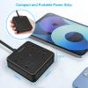 2 Pack Ultra Flat Plug Power Strip,Power Strips with Surge Protection-4 Widely Outlets,6 ft Flat Plug Extension Cord with 3 USB Ports(1 USB C Port),Slim Desk Charging Station,Black view 4