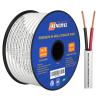 Speaker Wire 14 Gauge 50FT, 14 AWG Stranded PVC Extension Cord,CL2 Rated in-Wall Fire Safety Wire, 12V Low Voltage/Tinned Copper/Flexible Cable for Automotive Wiring, Lamp Cord, Marine Cable, CCA view 1