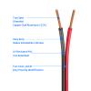 Speaker Wire 14 Gauge 100FT 2 Conductors Red Black Cable Hookup LED Lighting Strips Electrical Wire Extension Cord 14/2 Gauge Wire Copper Clad Aluminum 12V/24V DC Cable Flexible Extension Cord view 2