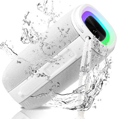 UrbanX Scorpio Series Bluetooth Speaker, IPX6 Waterproof Speakers HD Surround Sound with Punchy Bass, True Wireless Pairing, BT5.3, Portable Speaker for LG G8S ThinQ - White