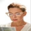 ICARA Bling Rhinestones Womens Reading Glasses Blue Light Blocking Cat Eye Computer Fashion Reader Eyeglasses (Orange, 1.75, multiplier_x) view 3
