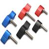 HSCRSTAR 2pcs M4 M5 M6 M8 Double Wing Handle Finger Screw knob Adjustable Finger Screw Adapter Camera Photography Industry Equipment (12mm, M5 Black) view 4