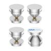 4Pcs Speaker Spikes Stands HiFi Speaker Isolation Stand Cone Shockproof Base Pad Speaker Feet with Non-Slip Rubber Rings for Audio,Speakers,Subwoofers,Turntable DAC Feet Pad. (24mmx23mm, Silver) view 1