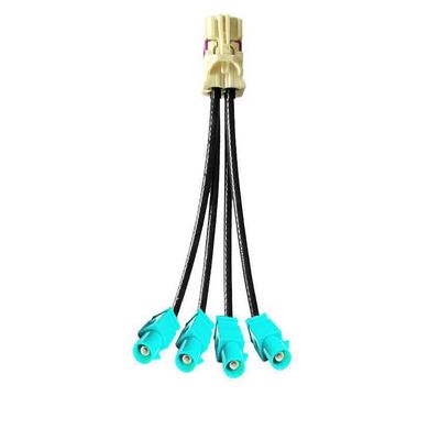 GXMRHWY 4 in 1 Mini FAKRA Straight B Code Female to Fakra SMB Z Code Straight Male Vehicle Cable Extension Compatible with TE Connectivity 50cm