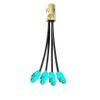 GXMRHWY 4 in 1 Mini FAKRA Straight B Code Female to Fakra SMB Z Code Straight Male Vehicle Cable Extension Compatible with TE Connectivity 50cm view 1