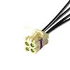 GXMRHWY 4 in 1 Mini FAKRA Straight B Code Female to Fakra SMB Z Code Straight Male Vehicle Cable Extension Compatible with TE Connectivity 50cm view 2