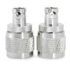 TOJOIN 2PCS N Type Male to BNC Type Female RF Coaxial Adapter Connector 4GHZ 50 Ohm for RF Cable, Coupler Antenna, Extension Cable, WiFi view 3