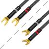 WORLDS BEST CABLES 10 Foot Ultimate - 12 AWG - Ultra-Pure OFC - Premium Audiophile HiFi Speaker Cable Pair with Eminence Spade Plugs & Carbon Tweed Jacket view 4