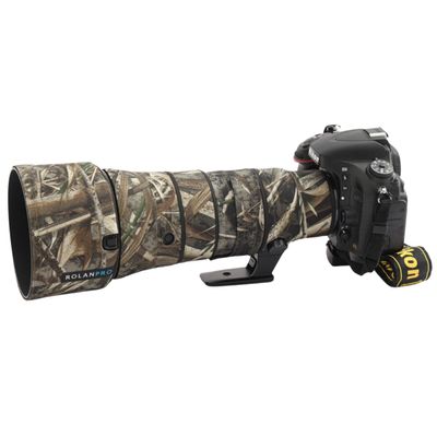 Rolanpro Waterproof Lens Camouflage Cover for Nikon AF-S 500mm F5.6E PF ED VR - Camouflage Rain Cover Lens Protective Sleeve Easy Installation # 9
