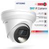 HITOSINO 5MP IP PoE Camera, Outdoor Turret Camera with Mic, Hikconnect/SADP/iVMS4200, Smart Color Night Vision, Low light Starlight, Human Vehicle Detection, 114 Wide Angle, Metal IP67, 512GB SD Slot view 1