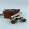 Antique Opera Binoculars with Pearl Finish  Vintage Nautical Theater Glasses  Compact & Lightweight Travel Binoculars  Elegant Collectible with Leather Box  Timeless Gift for Men & Women view 1