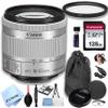 Canon EF-S 18-55mm f/4-5.6 is STM Lens (White Box)+128GB Memory + UV Filter +Lens Pouch +Grip + More (18pc Kit)-Silver (Renewed) view 1