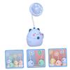 BESTOYARD Cartoon Small Fan Small Electric Fan Desktop Fan Cat Fan Pen Holder Kitten Student Pen Stand Electronic Component Pen Holder Fan USB Charging Fan Portable Hand Fan view 3