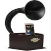 VintiquE Reproduction Gramophone Speaker, Acoustic Speaker, Smart Phone Speaker, lPhone Amplifier,lPhone Stand, lPhone Dock Black Finish view 1