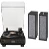 Crosley KT400B-BK Fully Automatic Bluetooth 2-Speed Turntable Record Player with S200A Stereo Speakers, Black view 1