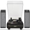 Crosley KT400B-BK Fully Automatic Bluetooth 2-Speed Turntable Record Player with S200A Stereo Speakers, Black view 2