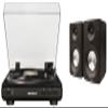 Crosley KT400A-BK Fully Automatic Bluetooth 2-Speed Turntable Record Player with S100A Stereo Speakers, Black view 1